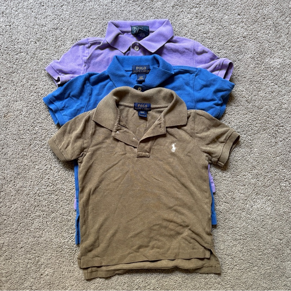 Polo Ralph Lauren 4/4T Polo Shirt Bundle of 3